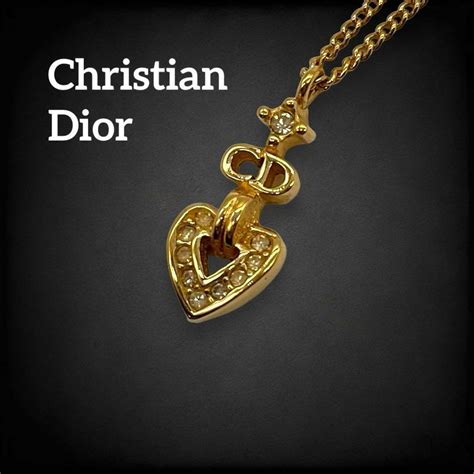 dior necklace with bow|christian Dior heart necklace.